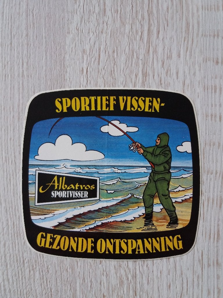 sticker Albatros SPORTVISSER ( 1 ), Ophalen of Verzenden, Zo goed als nieuw, Sport