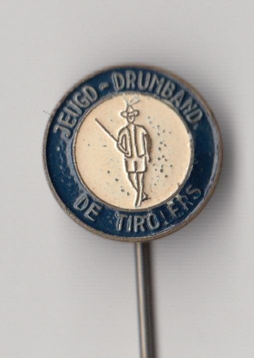 Jeugd en Drumband de Tirolers speldje, Verzamelen, Gebruikt, Niet vindbaar, Niet vindbaar, Speldje of Pin