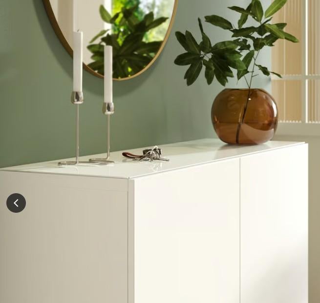 Ikea Besta bovenblad 2x wit glas, Ophalen, 50 tot 100 cm, Minder dan 100 cm, 25 tot 50 cm