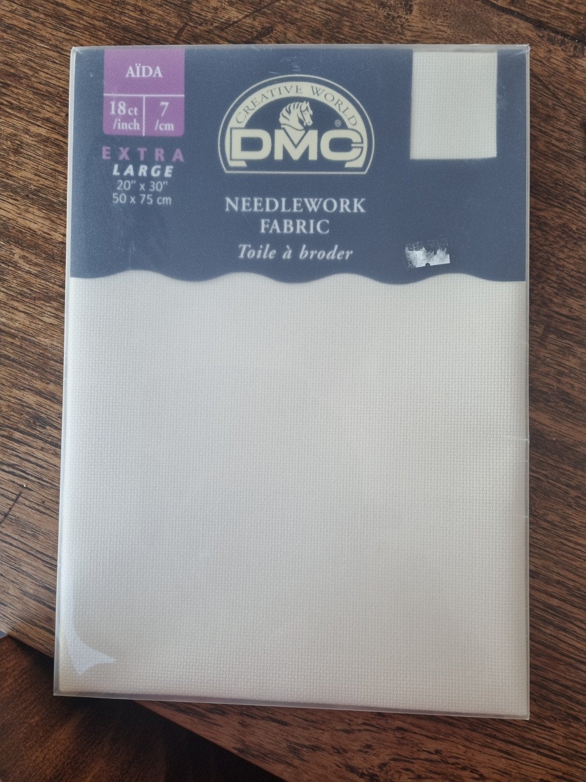 DMC Aïda borduurstof 18ct ecru 50x75cm, Ophalen of Verzenden, Nieuw, Handborduren, Onderdeel of Toebehoren