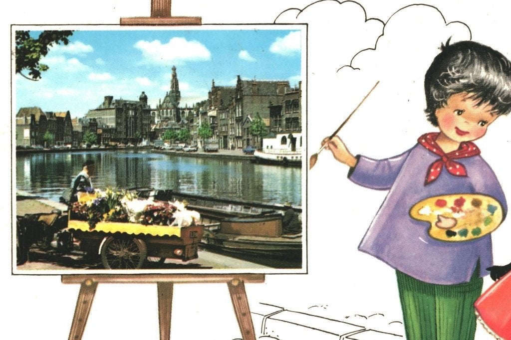 984101 Haarlem 1971 Spaarne Gelopen met Postzegel, Ophalen of Verzenden, 1960 tot 1980, Gelopen, Noord-Holland