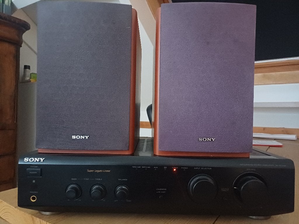 SONY Receiver TA FE310R En boekenplank Speakers SS-CCPZ1, Ophalen, Gebruikt, 60 tot 120 watt, Sony