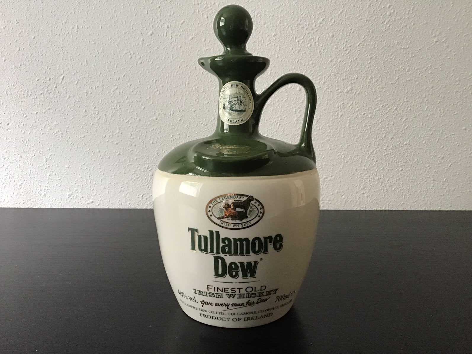 keramische whiskeykruik Tullamore Dew., Verzamelen, Ophalen of Verzenden, Zo goed als nieuw
