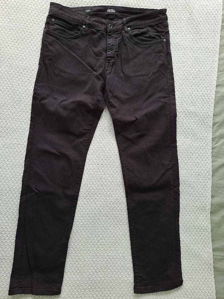 zwarte jeans mt.xl refill lucas fitt zgan, Zwart, Refill, Ophalen of Verzenden, Zo goed als nieuw