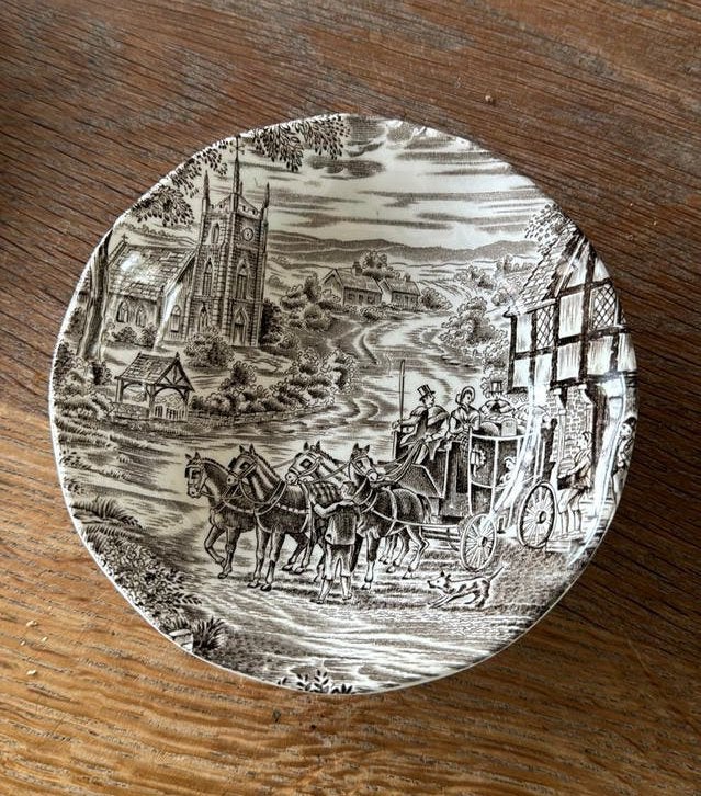 Vintage schaaltje Enoch wedgwood serie Dickens coaching days, Ophalen of Verzenden