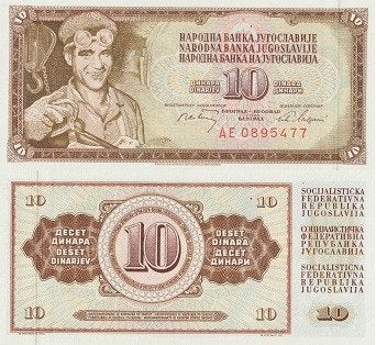 JOEGOSLAVIE 1968 10 dinara #82 UNC, Verzenden, Joegoslavië, Los biljet