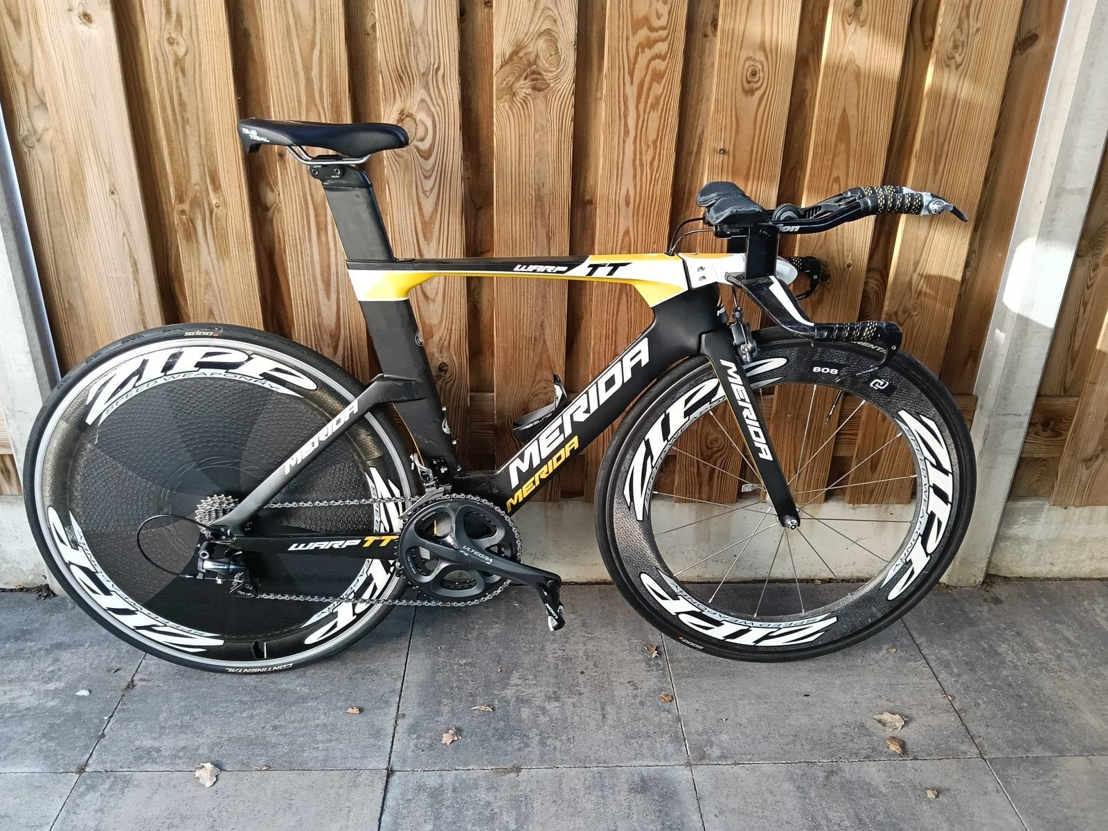 Merida Warp tijdritfiets / triatlonfiets, Carbon, Velgrem, Zo goed als nieuw, Meer dan 20 versnellingen