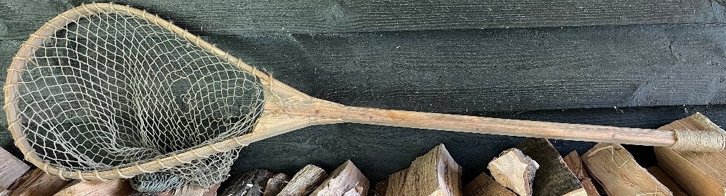 Antiek vintage schepnet, Ophalen of Verzenden