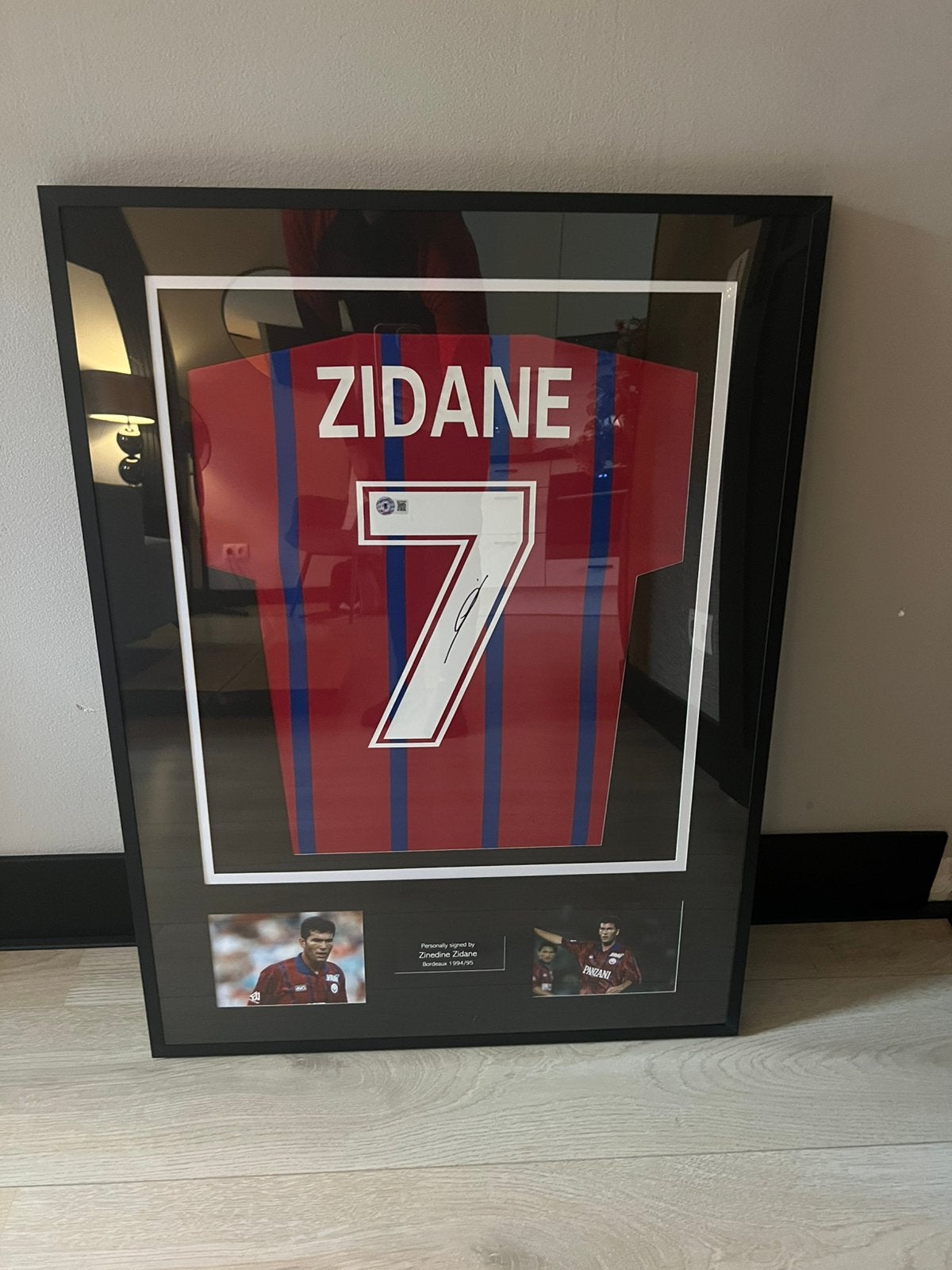 Zinedine Zidane Bordeaux 1994/95 Becket Coa, Ophalen, Zo goed als nieuw, Buitenlandse clubs, Shirt