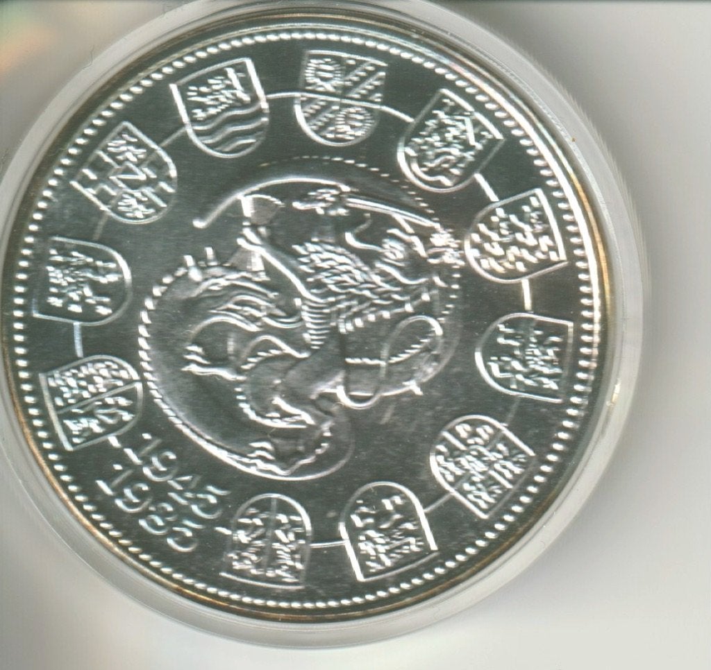 penning 40 jaar bevrijding 1945/1985 zilver, Verzenden, Koningin Beatrix, Zilver