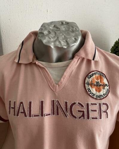 Hallinger polo maat M [vm], Kleding | Heren, Ophalen of Verzenden, Zo goed als nieuw, Maat 48/50 (M), Roze