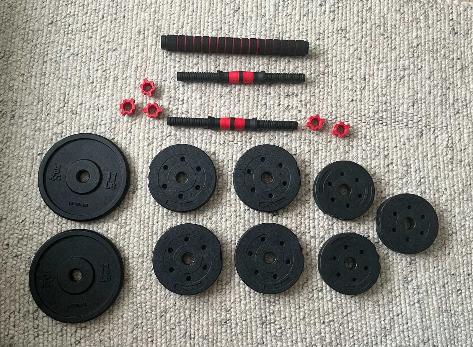5kg-1.25kg-1kg Weight Plates & Dumbells, Ophalen, Gebruikt, Halterschijven