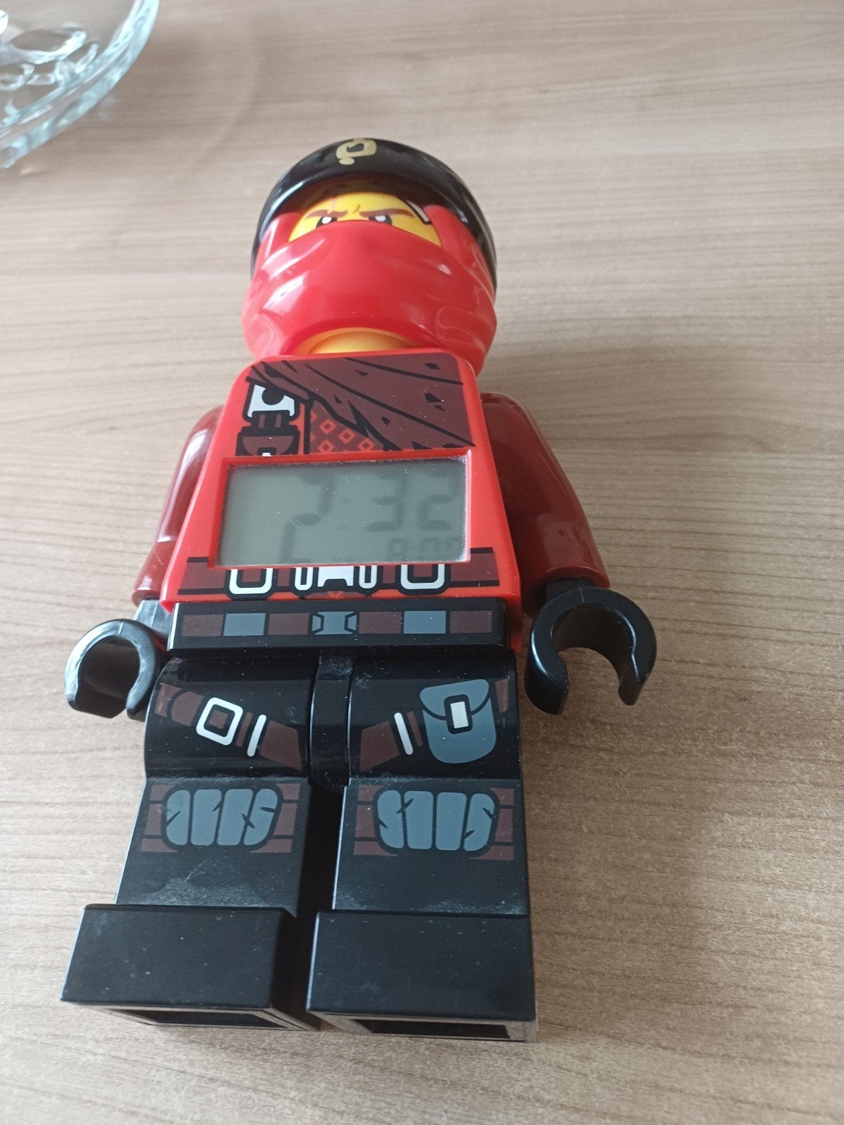 Lego Ninjago Wekker - Druk op hoofd, cijfers kleuren rood, Gebruikt, Lego, Overige typen, Ophalen of Verzenden