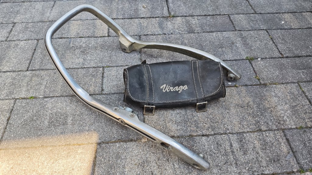 Yamaha grab-bar en Virago toolbag, Ophalen, Gebruikt