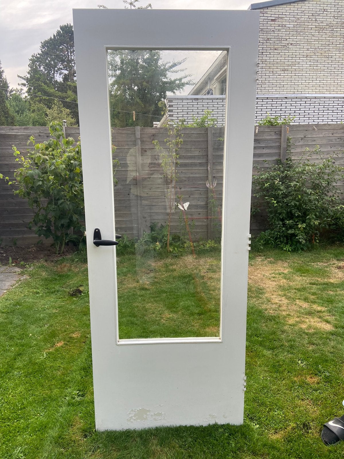 Paneeldeur (3x) met helder glas - incl. bakeliet deurbeslag, Doe-het-zelf en Verbouw, Deuren en Horren, Ophalen, Gebruikt, Binnendeur