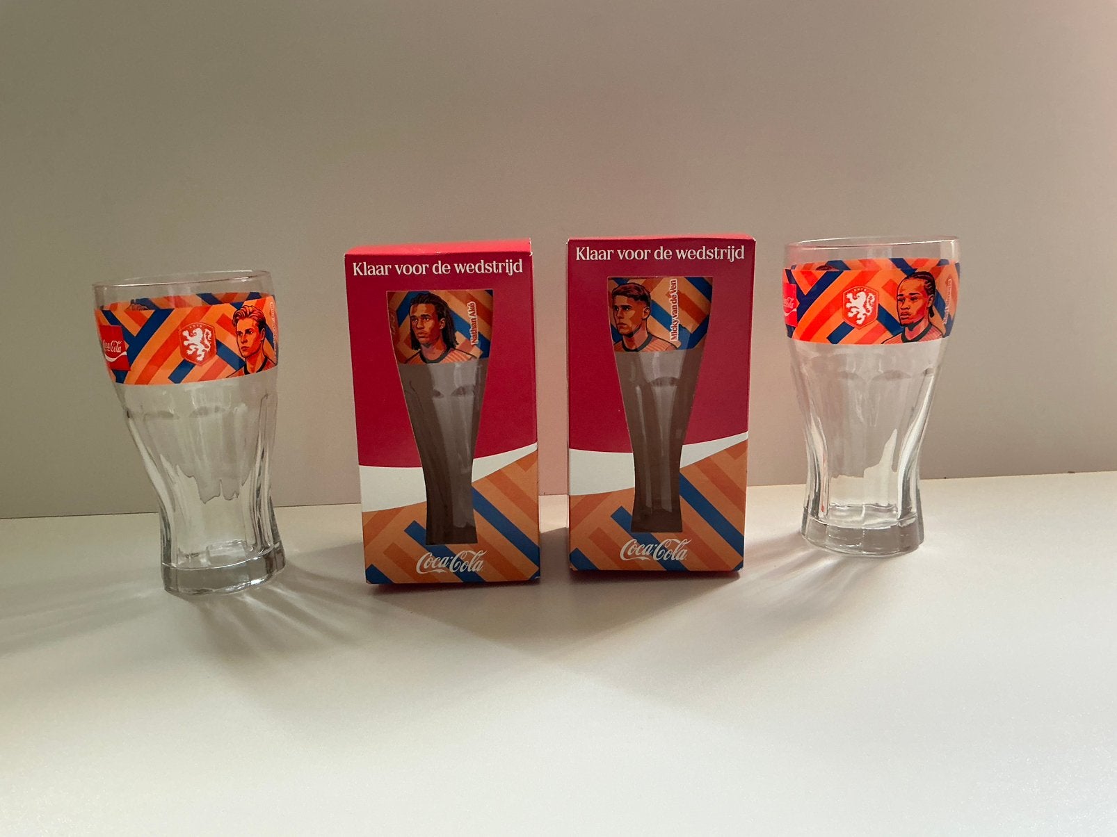 4 coca cola wk glazen van Albert Heijn, Verzamelen, Ophalen of Verzenden, Nieuw, Frisdrankglas