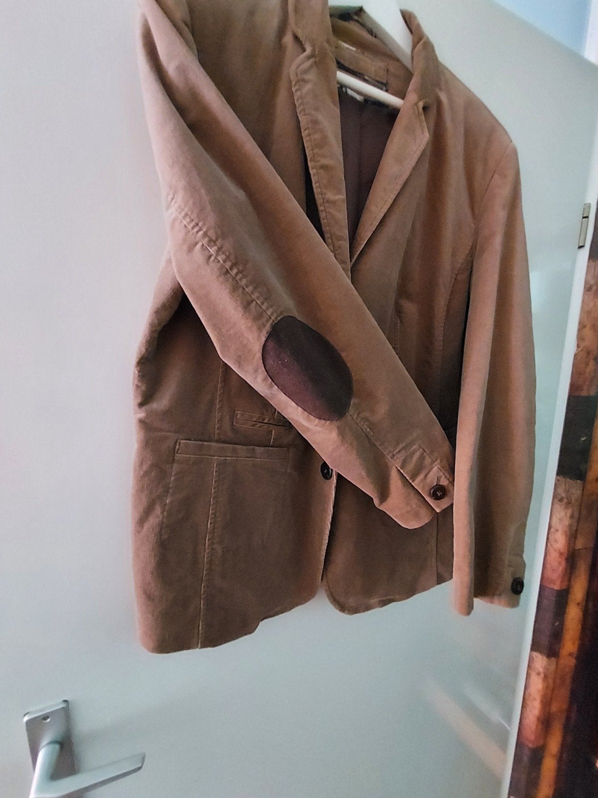 Italiaans designerjasje van ribfluweel - Dames colbert, Beige, Maat 46/48 (XL) of groter, Ophalen of Verzenden, Jasje