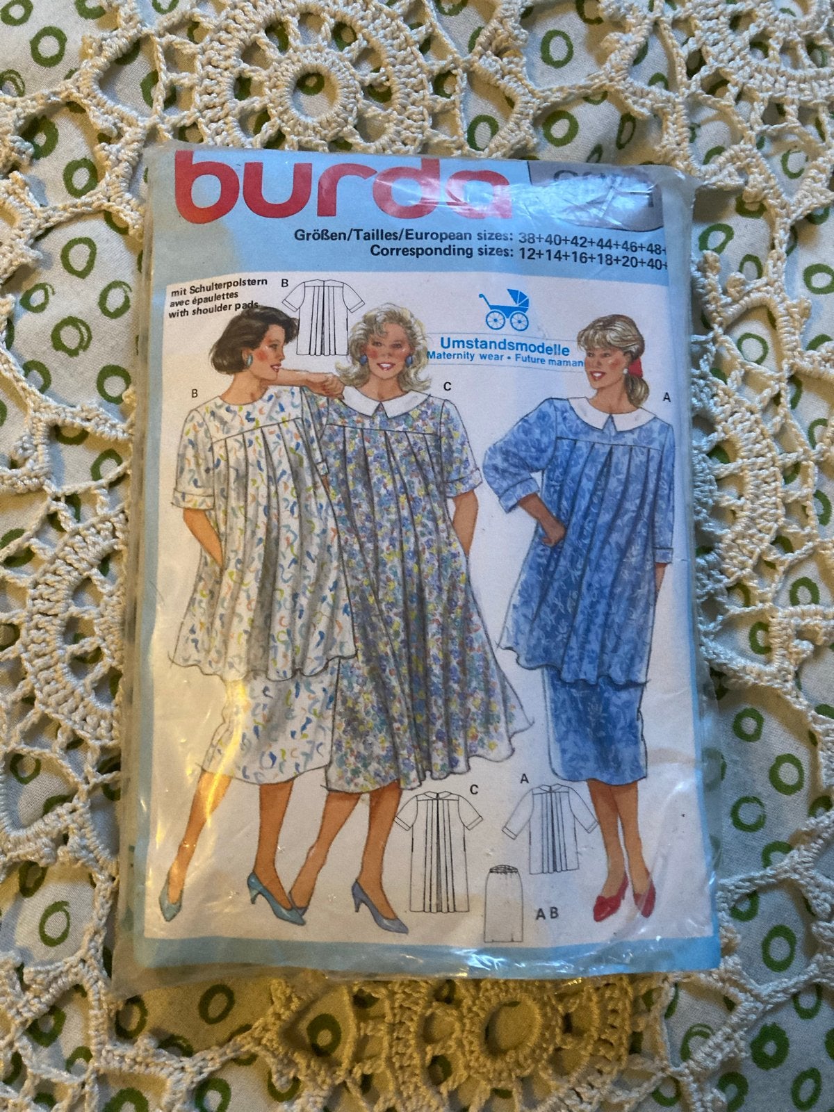 Vintage Burda naaipatroon 6251 - Zwangerschapskleding, Hobby en Vrije tijd, Kledingpatronen, Vrouw, Overige typen, Gebruikt, Burda