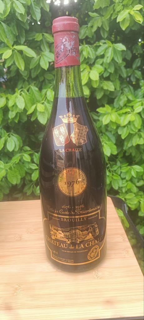 Beaujolais Château de La Chaize Brouilly 1976 Tricentenaire, Verzamelen, Wijnen, Ophalen, Gebruikt, Frankrijk, Rode wijn