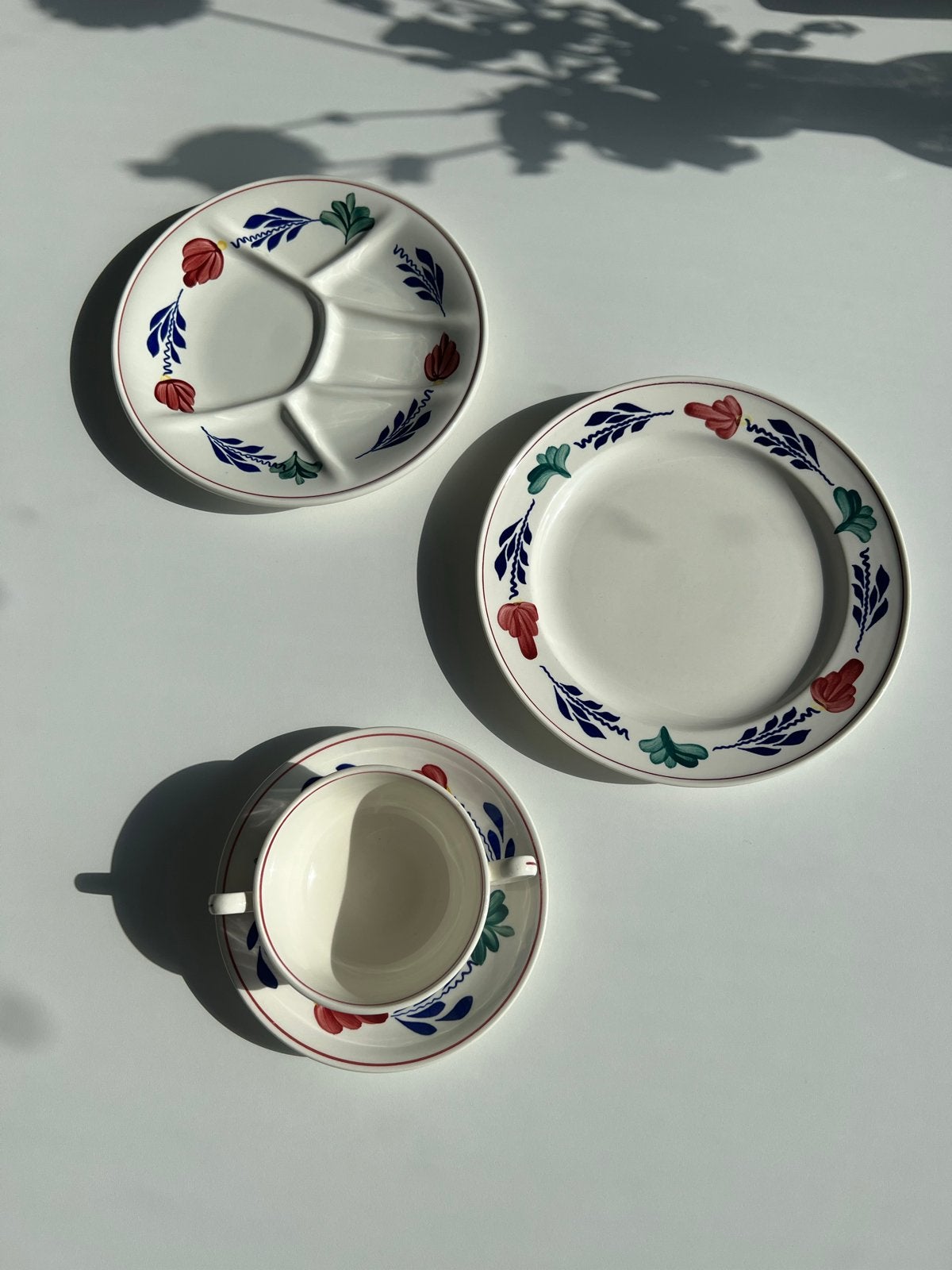 Boerenbont Servies Set - Bord, Schaal, Kop en Schotel, Ophalen of Verzenden