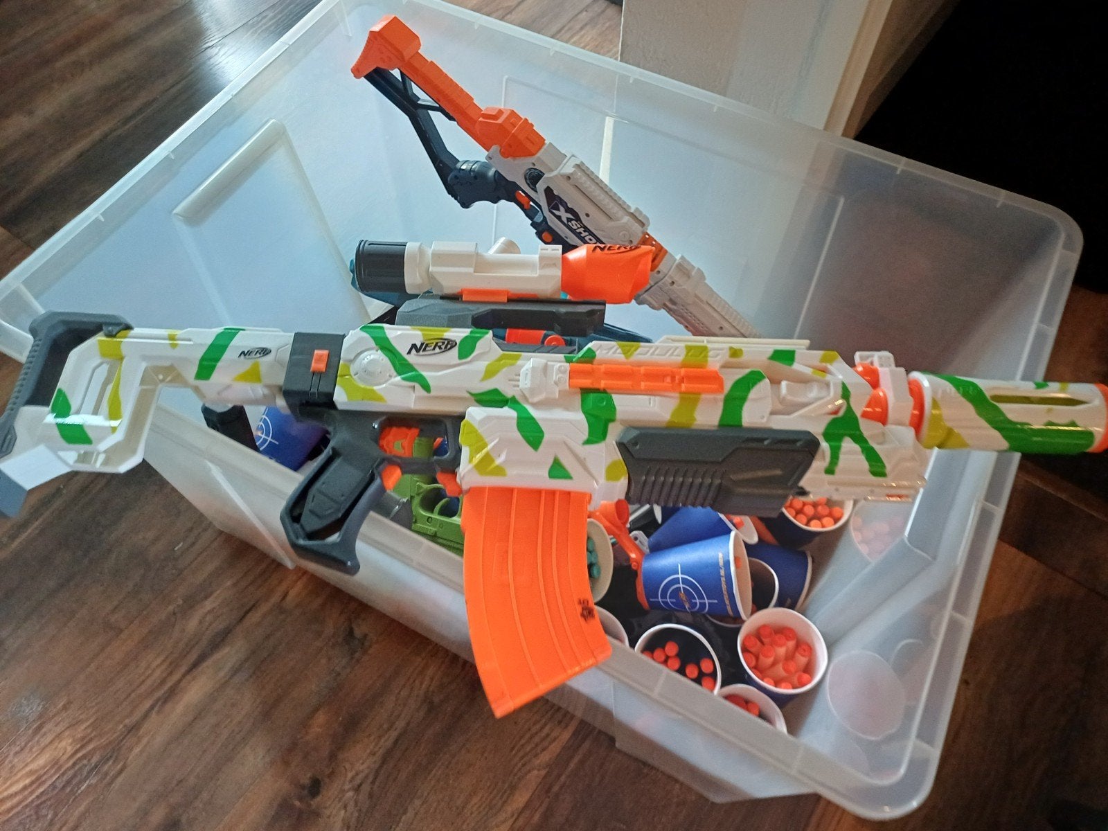 Groot pakket Nerf en X-shot pistolen met pijltjes, Ophalen, Gebruikt, Jongen of Meisje