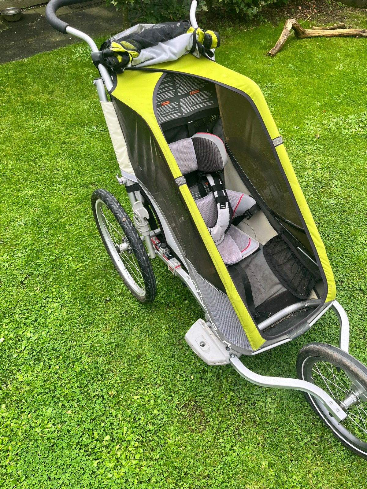 Thule Chariot Cougar 1 hardloop/ fiets/ wandelwagen, Ophalen, Gebruikt, Overige merken, Luchtbanden