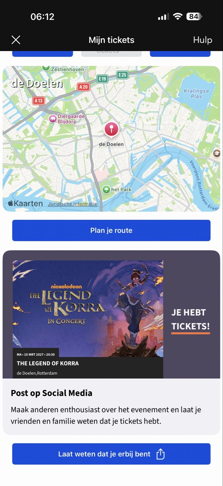 Avatar The Legend of Korra in concert, Tickets en Kaartjes, Twee personen, Maart