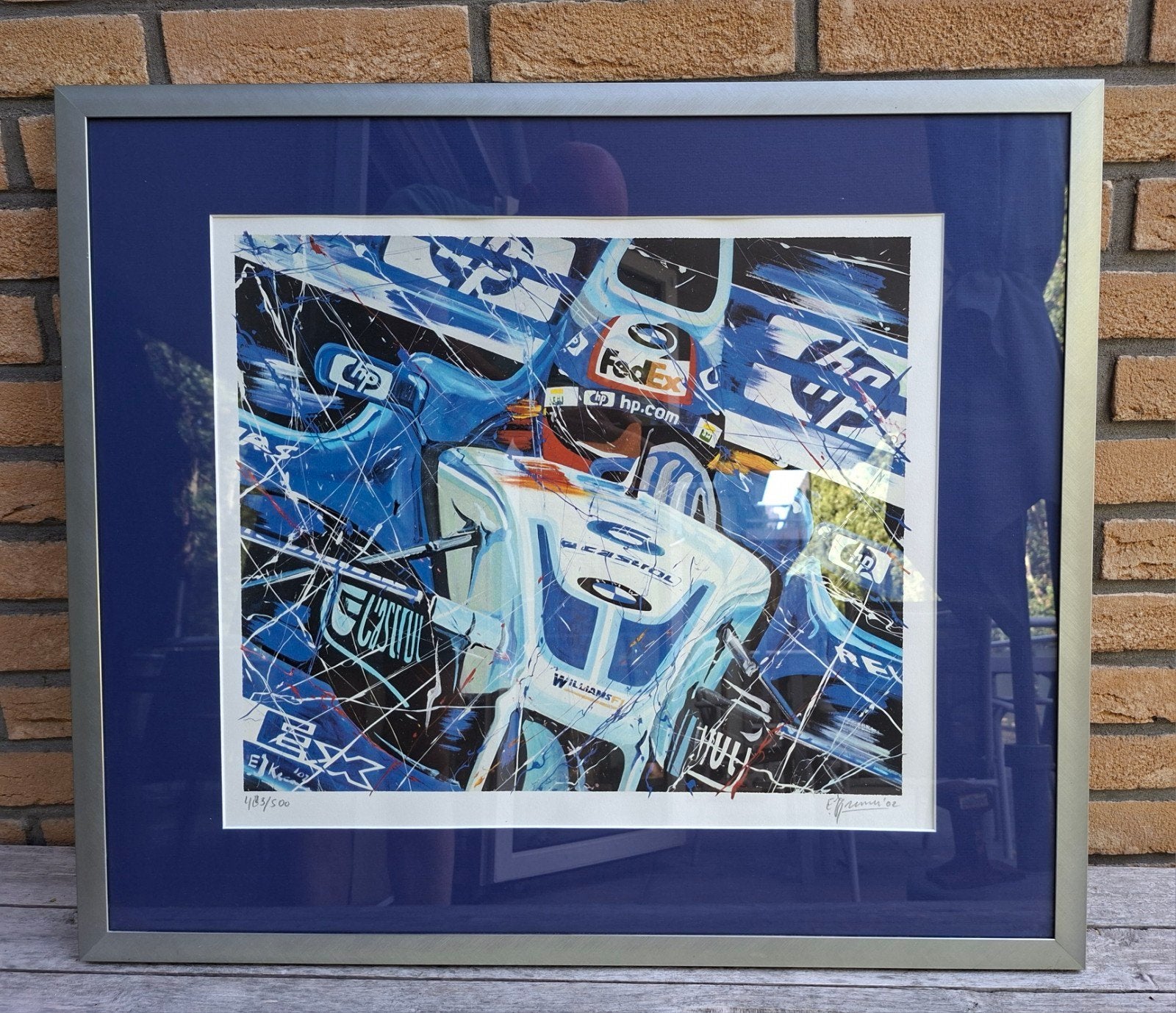 Formule 1 BMW Williams  Gesigneerd , Erik Jan Kremer., Antiek en Kunst, Gelimiteerde oplage, Ophalen, Sport, Lithografie