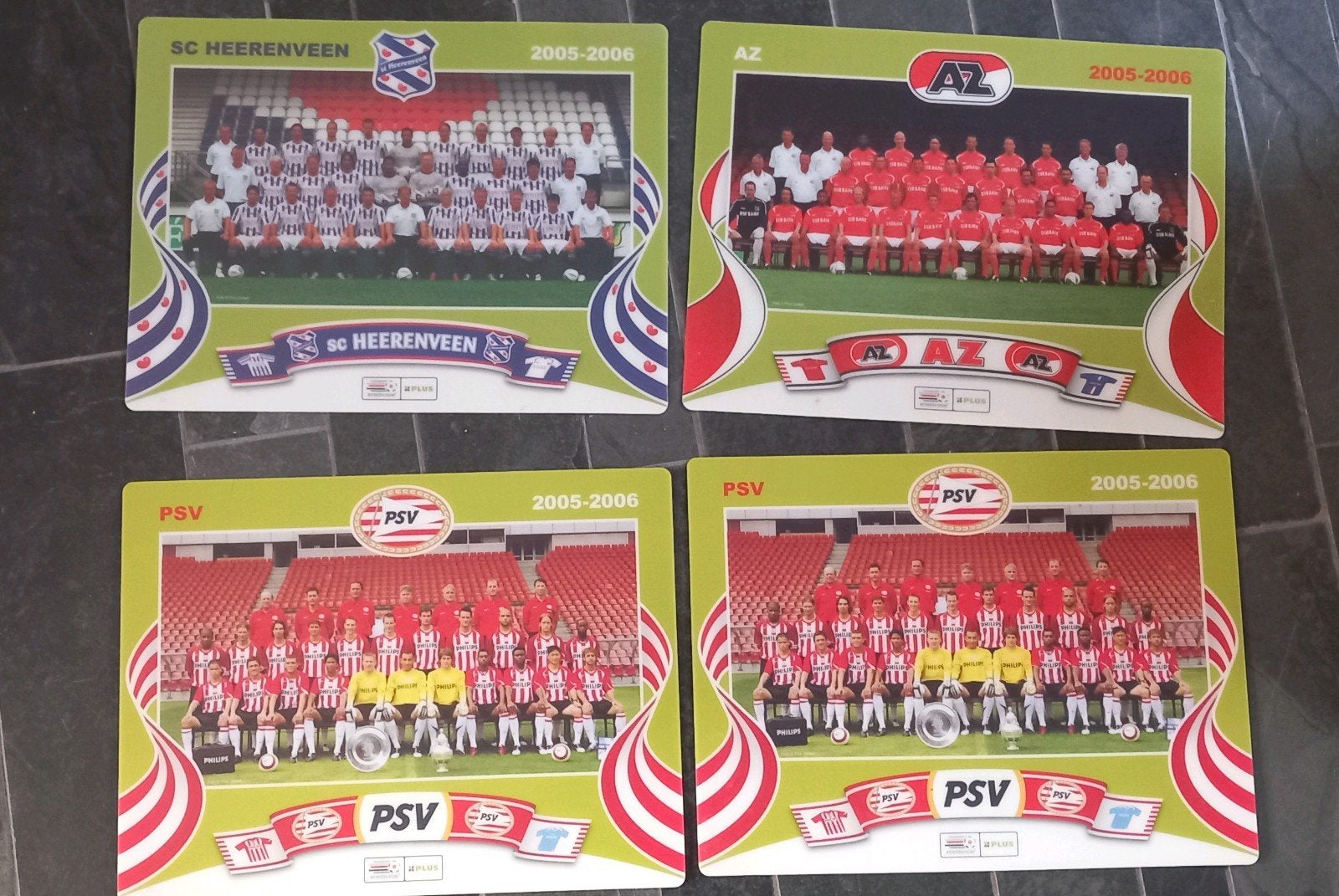 Voetbal placemats PSV, SC Heerenveen, AZ 2005-2006, Ophalen of Verzenden, Nieuw, PSV, Overige typen