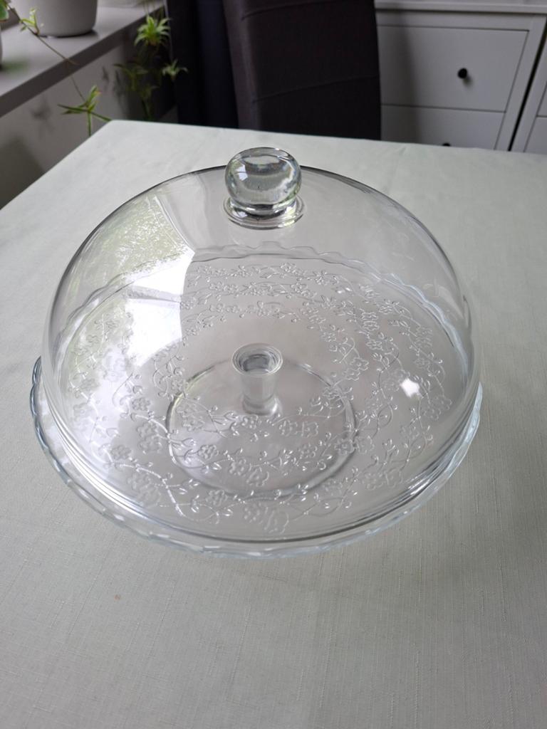 Taartstolp glas - doornede 29 cm - geen beschadigingen, Huis en Inrichting, Overige typen, Ophalen, Zo goed als nieuw, Glas
