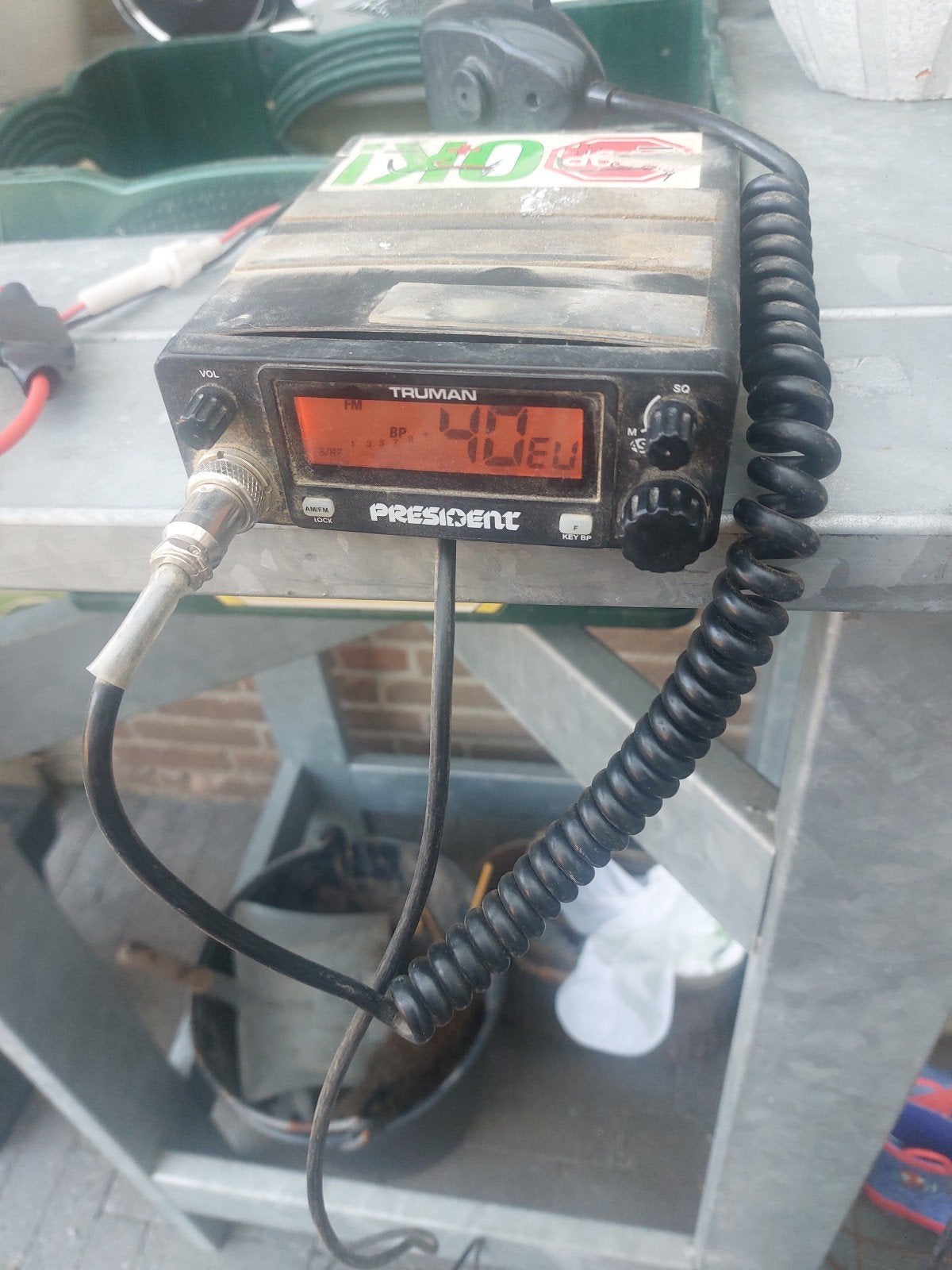 27 mc president truman met magnetische antenne, Ophalen