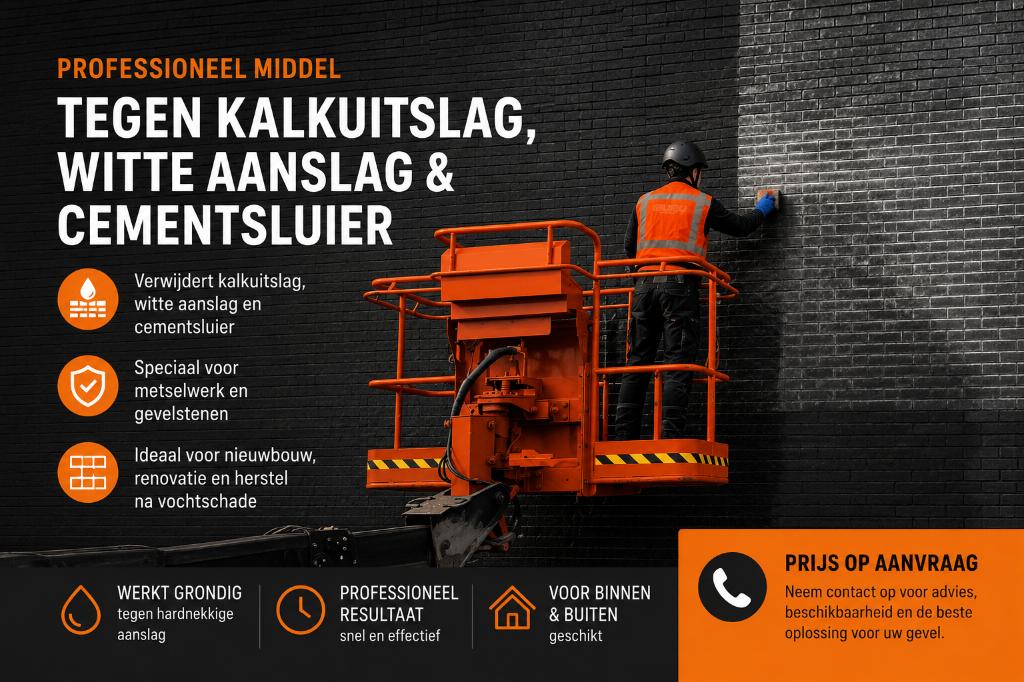 Cementsluier verwijderaar G15 - witte uitslag voor gevels, Ophalen