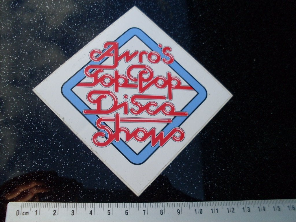 sticker avro's toppop disco show logo top pop, Verzenden, Zo goed als nieuw, Film, Tv of Omroep