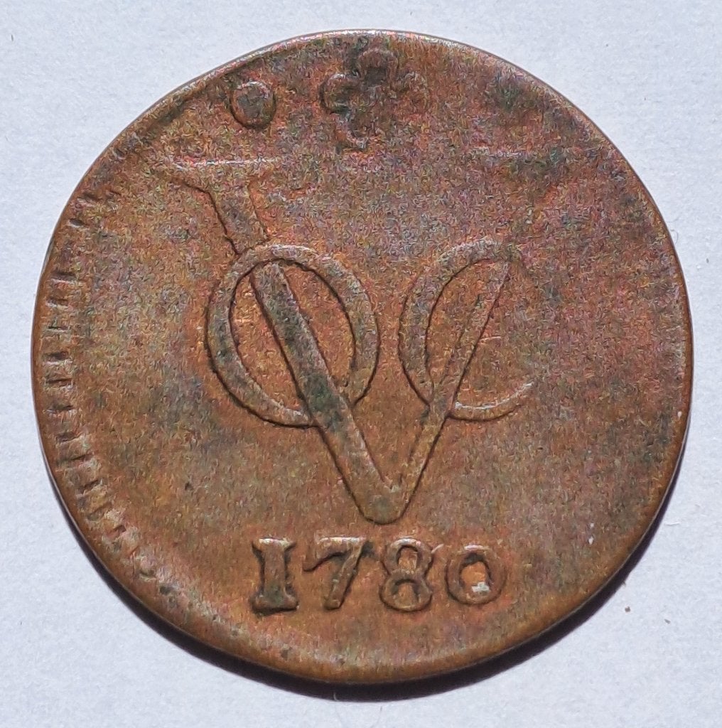 VOC duit 1780 Holland., Verzenden, Vóór koninkrijk, Overige waardes, Losse munt