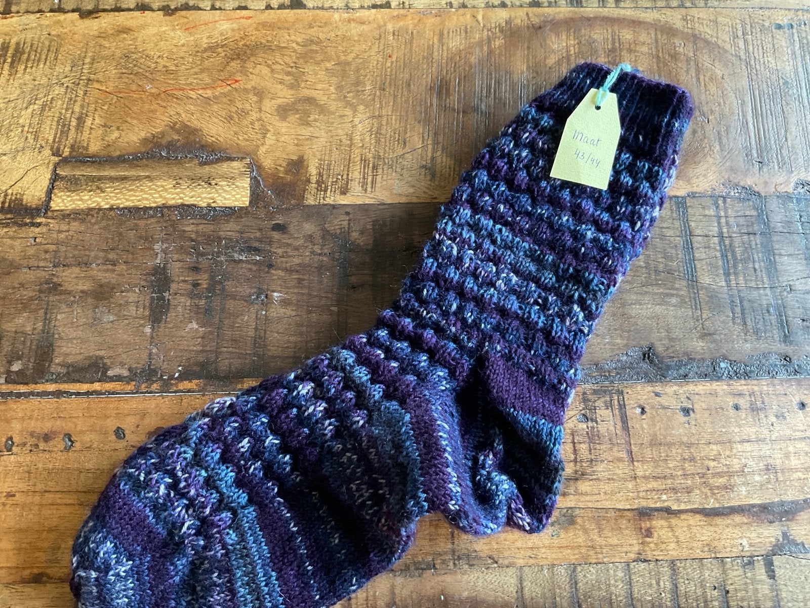 Handgebreide sokken door Oma, maat 43/44, Ophalen of Verzenden, Nieuw, Maat 43 t/m 46, Overige kleuren