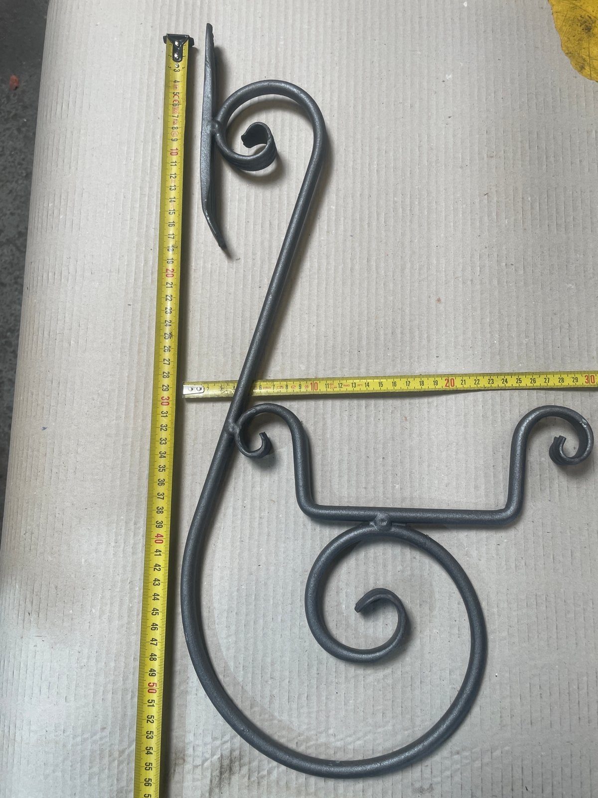 Handgesmeed stalen ornament - wanddecoratie/hanger (10 st.), Ophalen, Nieuw, Metaal, Grijs