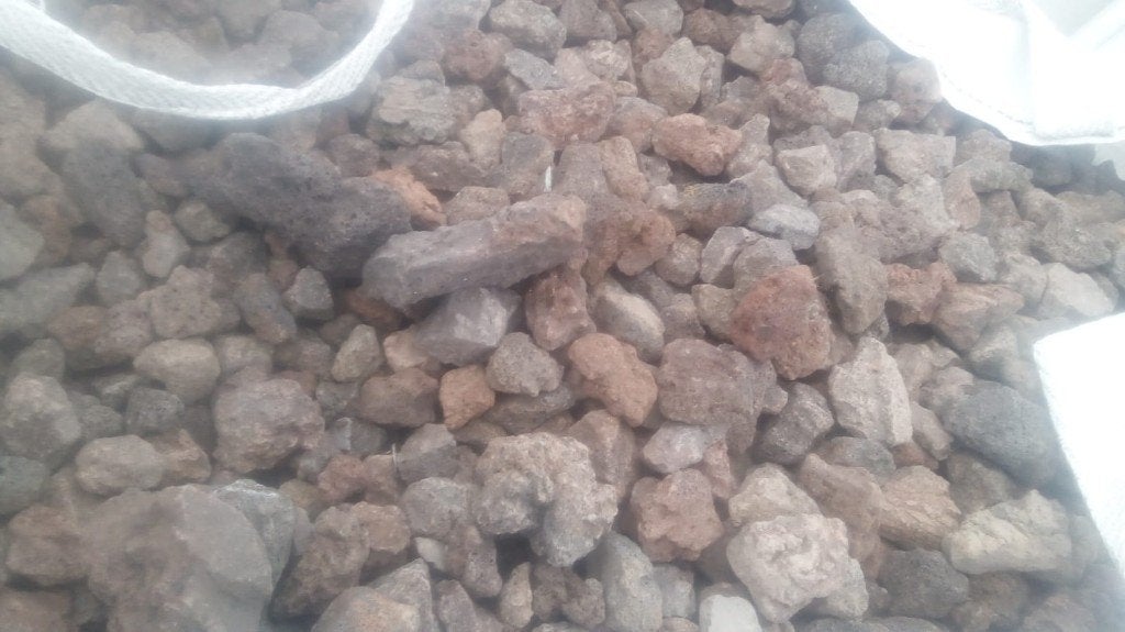 Lava split 40-80 mm 2 big bags, Tuin en Terras, Ophalen, Bruin, Nieuw, Split