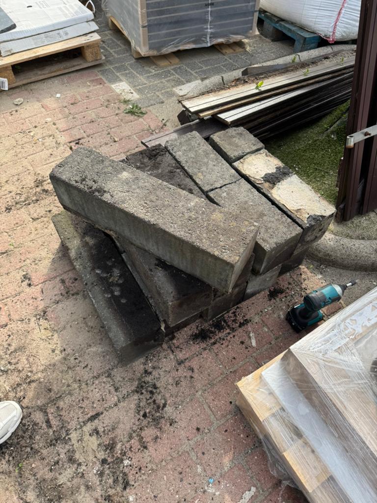 Blokken voor plantenbak, Ophalen, Steen, Gebruikt, Rechthoekig
