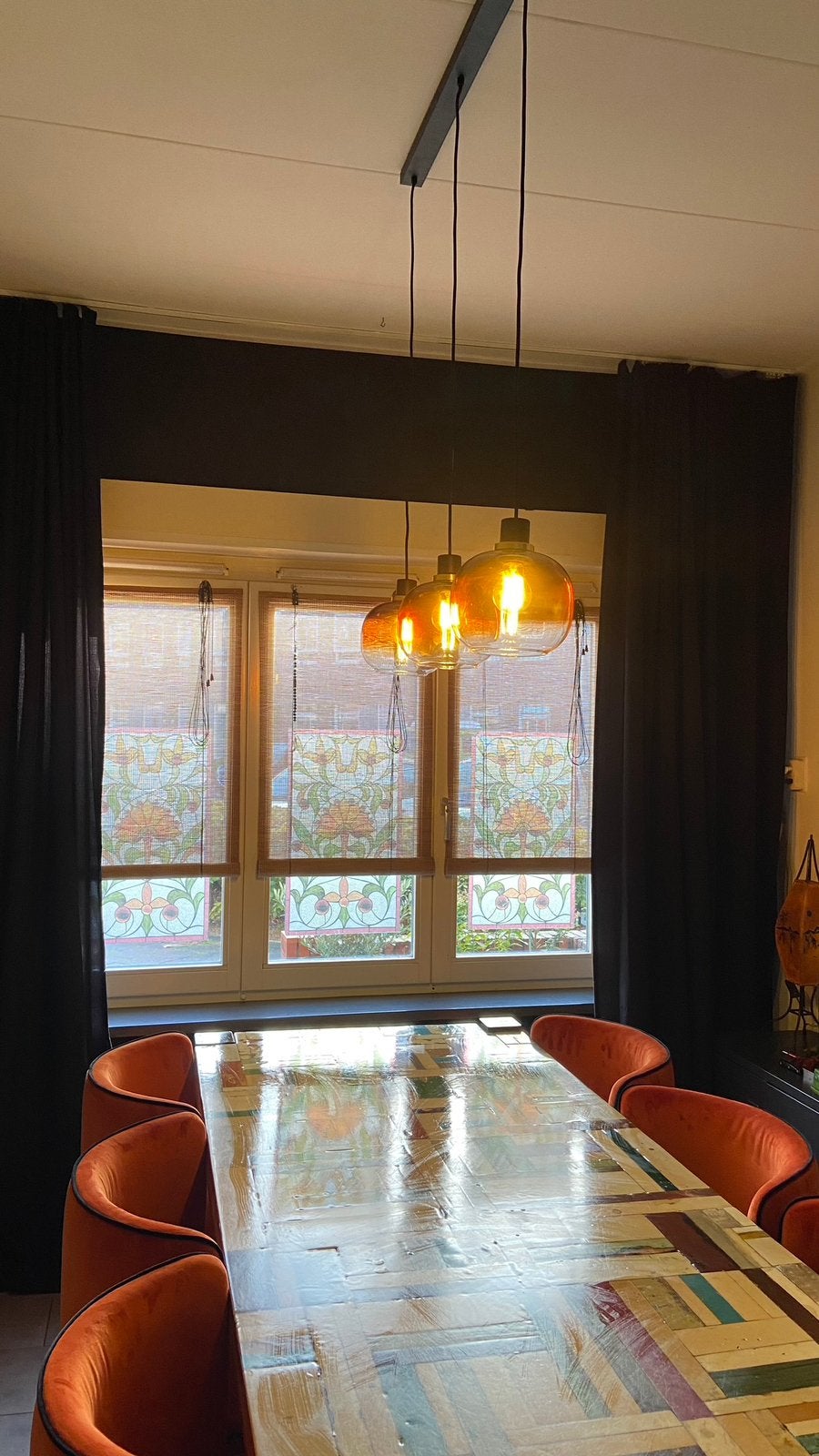 Eettafel en 6 fauteuils (Bieden of ruilen), Ophalen, Gebruikt, 4 tot 6 stoelen