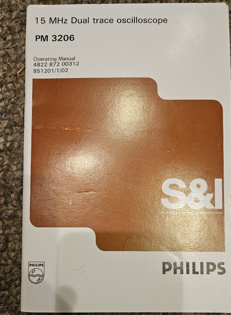 Philips PM3206 15 MHz Oscilloscope User Manual, Verzenden, Zo goed als nieuw, Toebehoren
