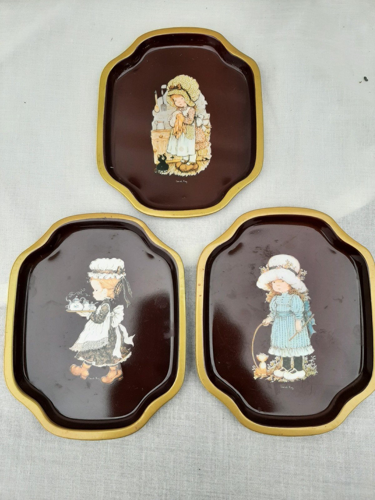 3 Sarah Kay schaaltjes / blik/Valentine Australia, Ophalen of Verzenden, Huis en Inrichting