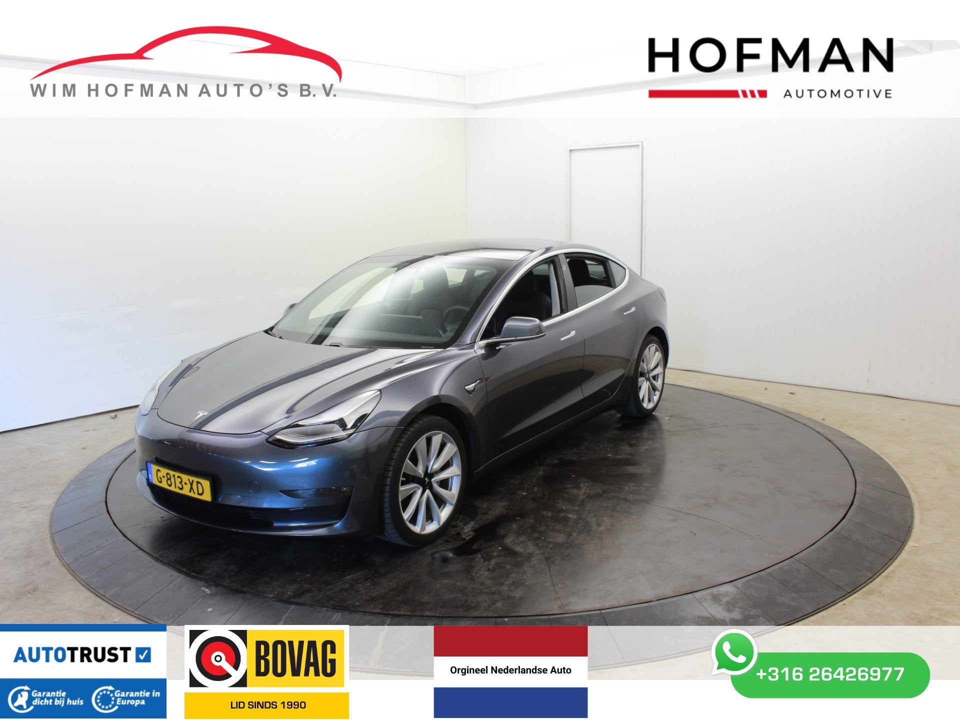 Tesla Model 3 Long Range AWD 75 kWh Nieuwe HV accu Draagarme, Auto's, Tesla, Stoelverwarming, Met garantie (alle), Origineel Nederlands