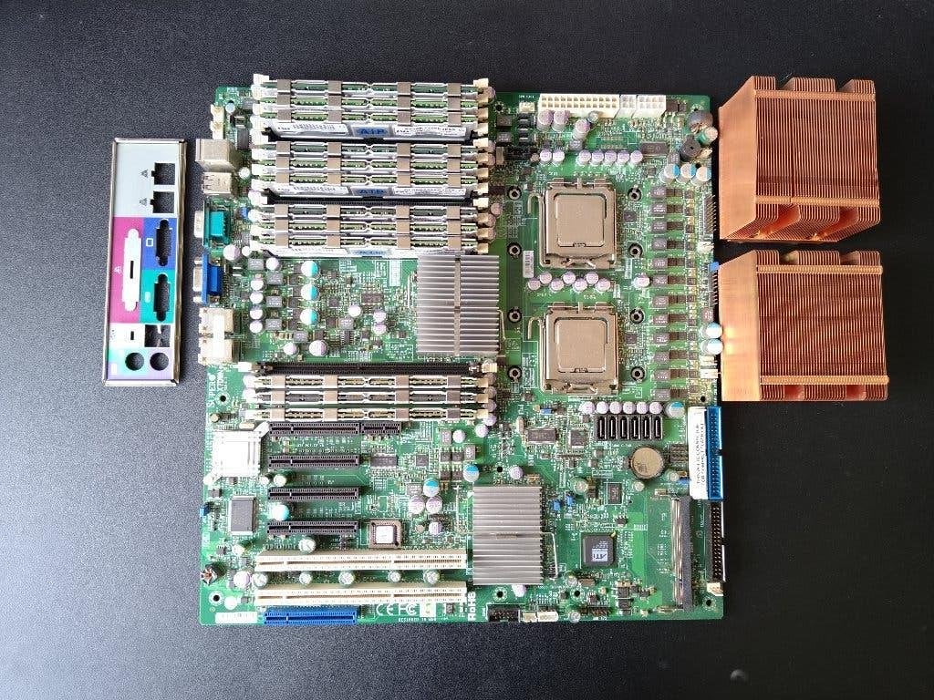 Supermicro X7DWN+ 2 Intel Xeon E5420 + 24 GB ECC RAM, Computers en Software, Servers, Ophalen, Gebruikt, 16 GB, 2 tot 3 Ghz