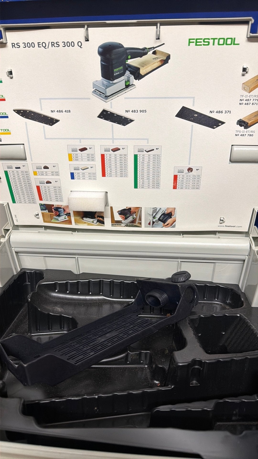 Festool RS300 inlay en stofzak houder, Overige typen, Ophalen of Verzenden, Zo goed als nieuw, 30 tot 70 mm