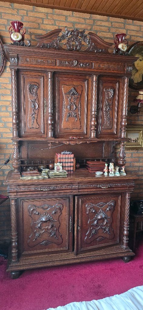 Antieke eikenhouten buffetkast, Ophalen
