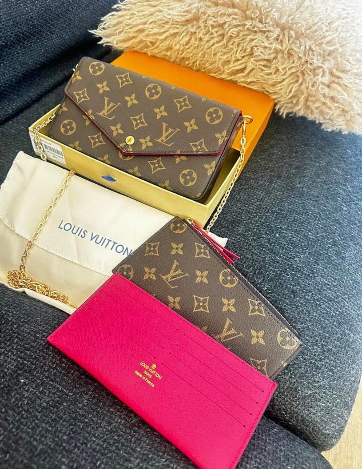 Nieuwe Louis Vuitton Pochette Félicie Monogram, Ophalen of Verzenden, Nieuw, Bruin, Schoudertasje