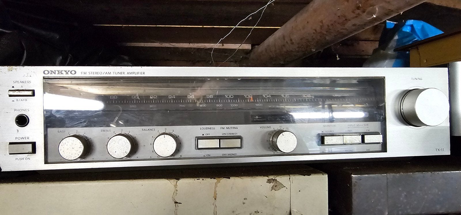 Onkyo TX-11 FM Stereo/AM Tuner Versterker, Ophalen, Gebruikt, Stereo, Onkyo