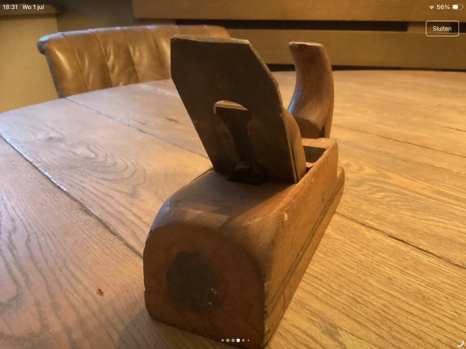 Oude houten schaaf - Vintage gereedschap, Ophalen of Verzenden