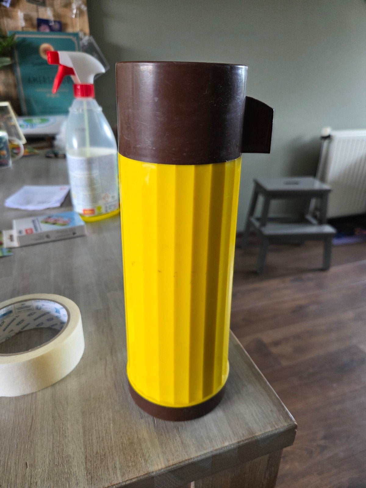 retro thermosfles, Ophalen