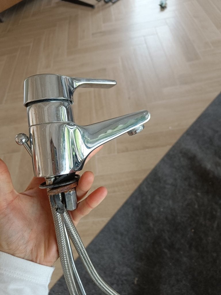 GROHE chromen wastafelkraan – mengkraan met afvoerbediening, Ophalen, Gebruikt, Chroom, Kraan